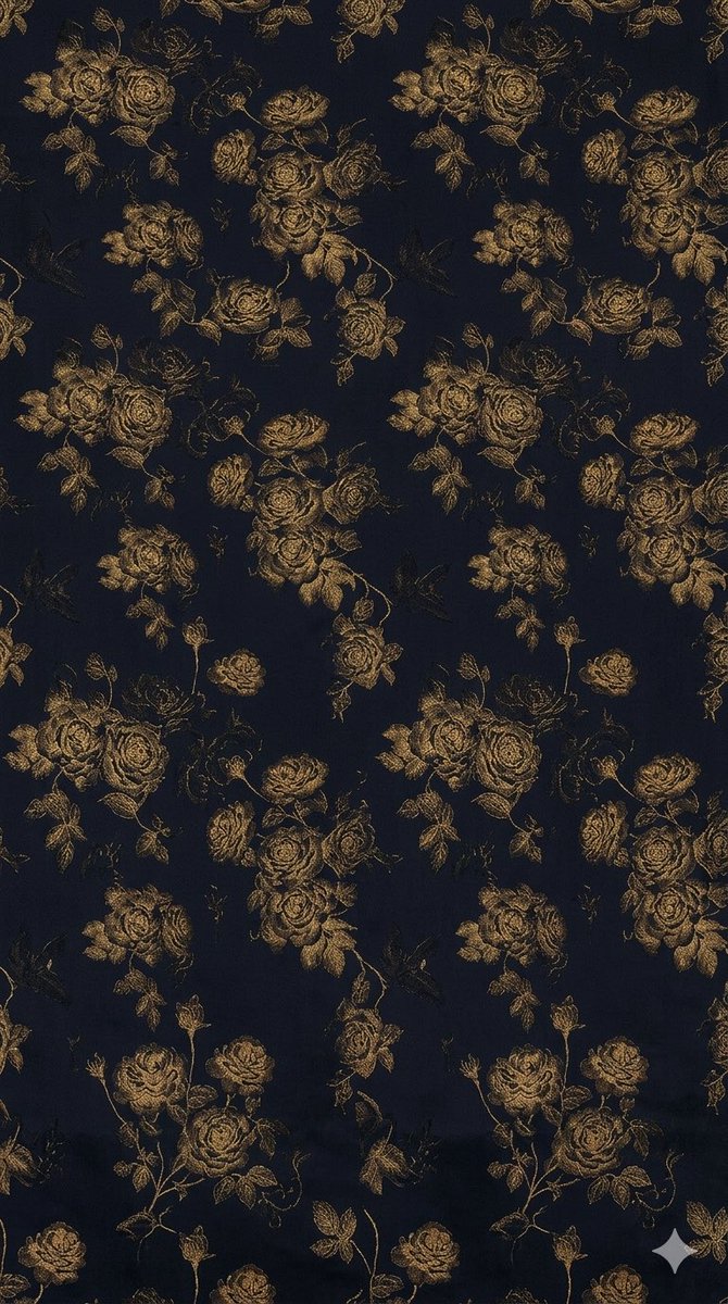 Seamless Gold Roses on Navy - GPT Image 2 prompt example
