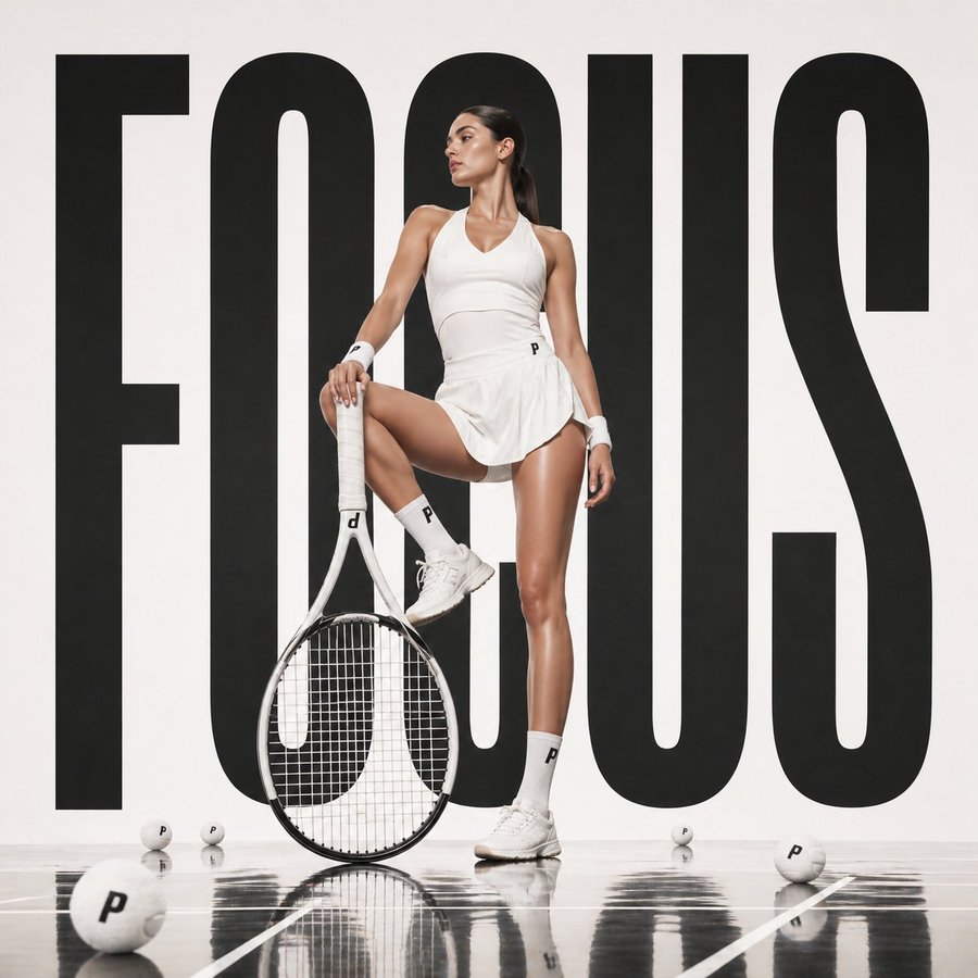 Bold Tennis Fashion Poster - esempio di prompt GPT Image 2