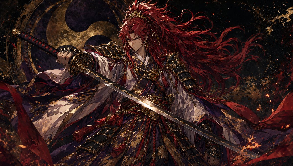 Dark Fantasy Crimson Samurai Warlord - GPT Image 2 prompt example