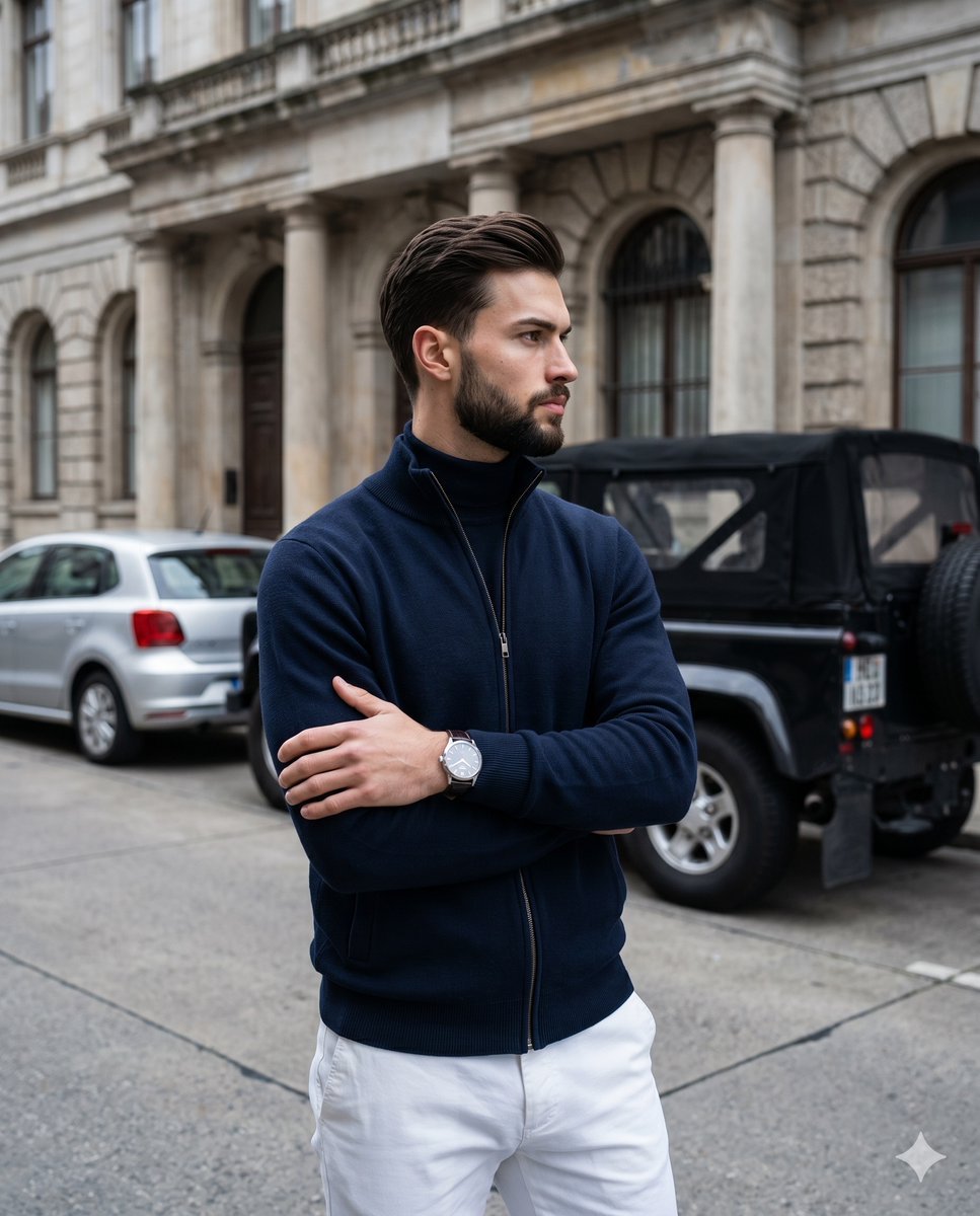 Luxury Menswear Street Portrait - GPT Image 2 prompt example