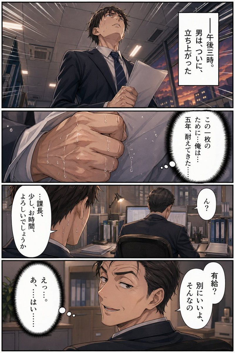 Business Office Manga Page - GPT Image 2 prompt example