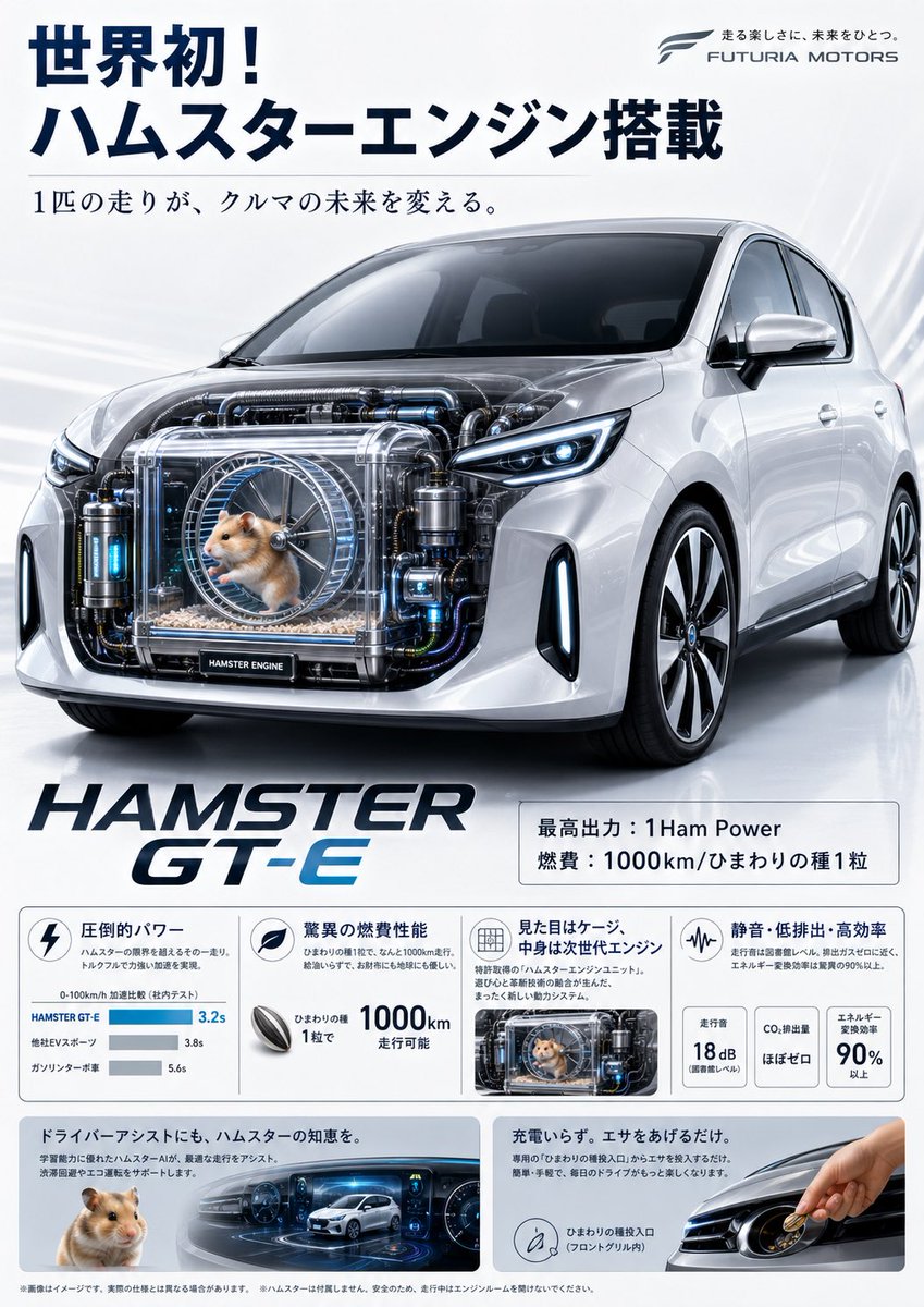 Fictional Hamster Engine Car Catalog - GPT Image 2 prompt example