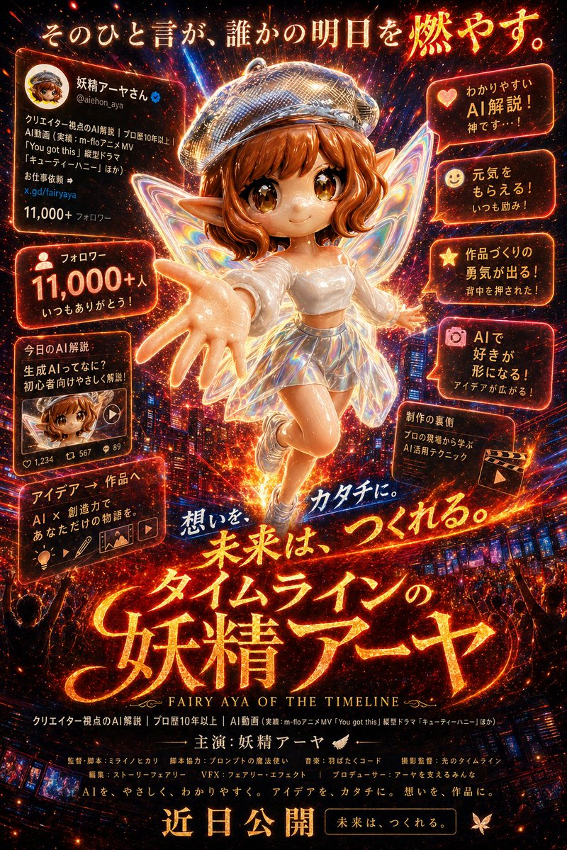Fiery Fairy Movie Poster - esempio di prompt GPT Image 2