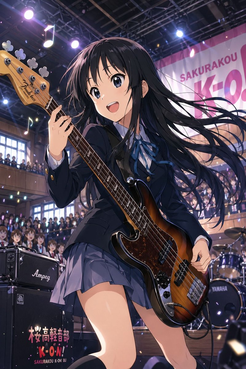 Anime School Festival Bass Performance - esempio di prompt GPT Image 2