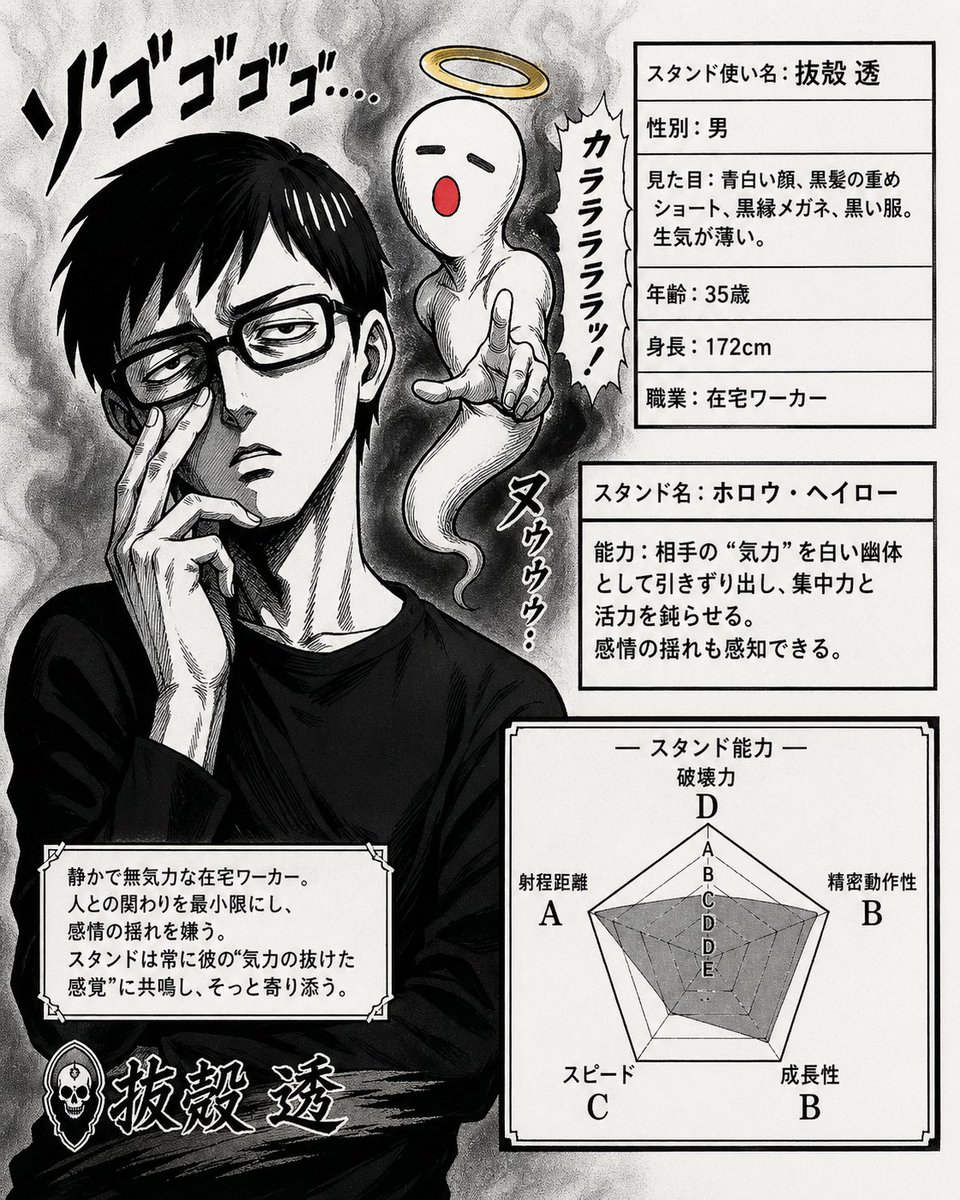JoJo-Style Stand Character Card - GPT Image 2 prompt example