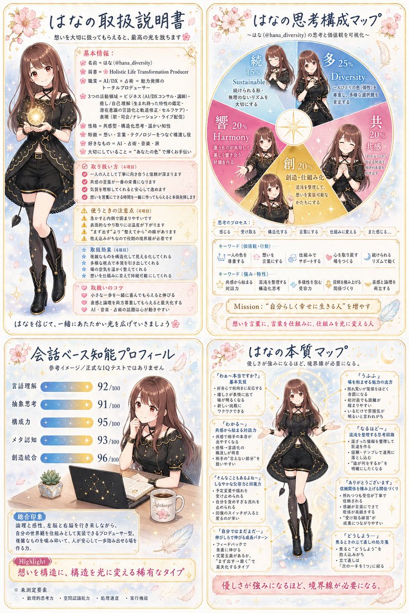 Anime Personality Infographic Poster - esempio di prompt GPT Image 2