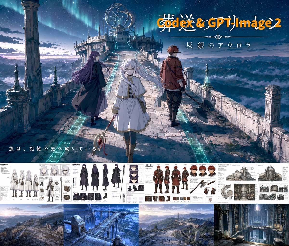 Anime Fantasy Key Visual Board - GPT Image 2 prompt example