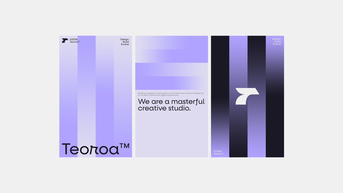 Minimalist Purple Brand Poster Triptych - esempio di prompt GPT Image 2