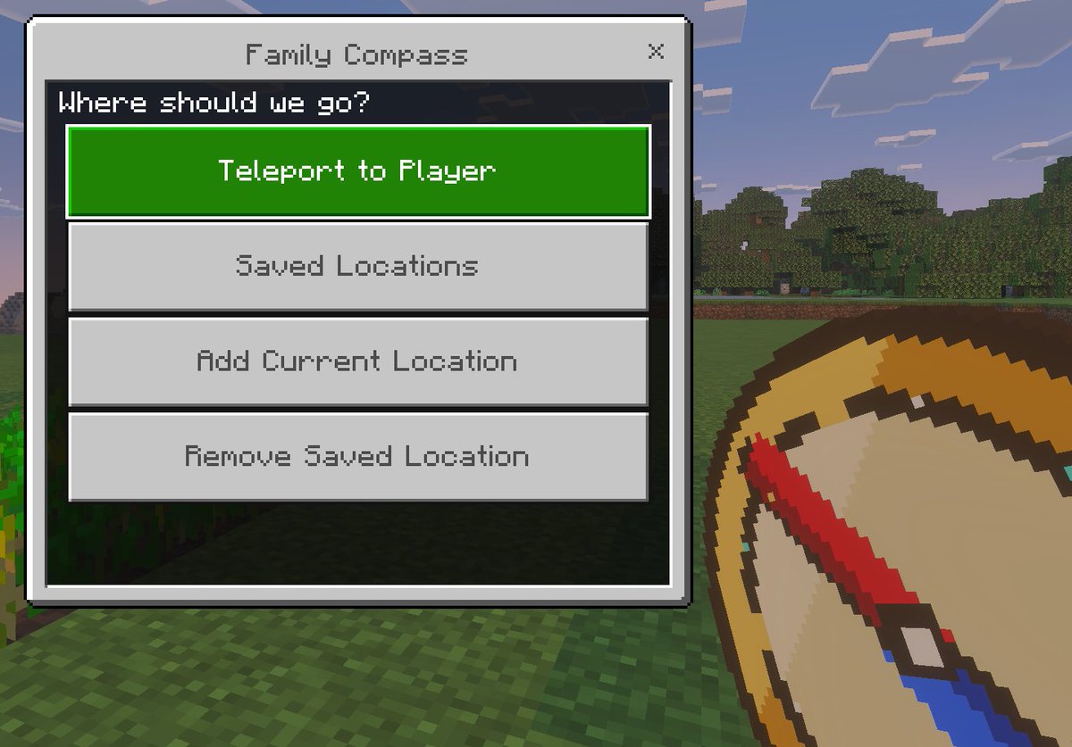 Minecraft Family Compass UI - GPT Image 2 prompt example
